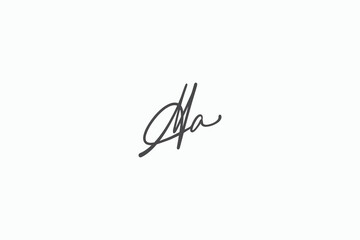 Hand Drawn MA Signature Logo – Elegant MA Initial Monogram, Minimalist Handwritten Personal Branding Logo, Modern Calligraphy Initial Logo Design