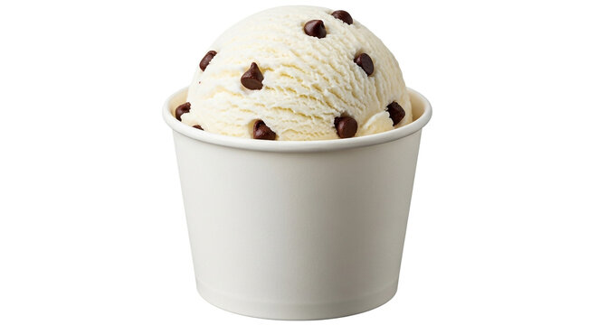 Indulge your senses with a delicious scoop of vanilla chocolate chip ice cream, perfect for summer treats and sweet moments of pure dessert bliss