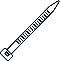 Plastic zip tie providing fastening and bundling for various uses