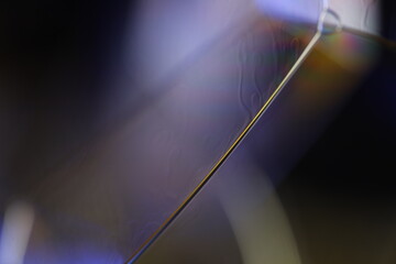 Green reflections of the water surface, minimalistic background, macro photography 