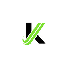 letter K initial logo icon vector template