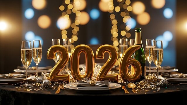 2026 New Year celebration dinner scene