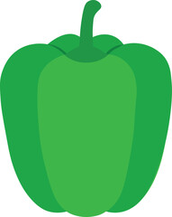 Fresh green capsicum healthy organic vegetable vector design