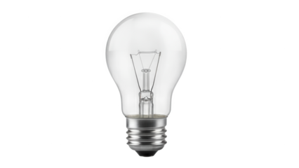 Unlit frosted incandescent light bulb, a symbol of idea and innovation