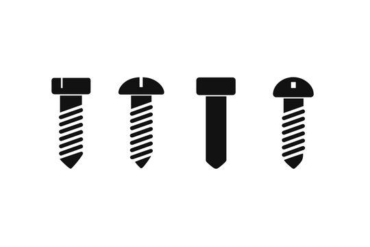 Variety of screws displayed in different designs and shapes for DIY and construction projects