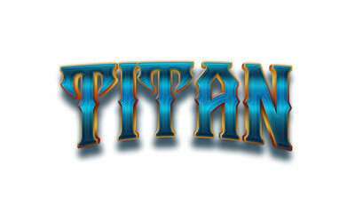 Titan text on transparent background