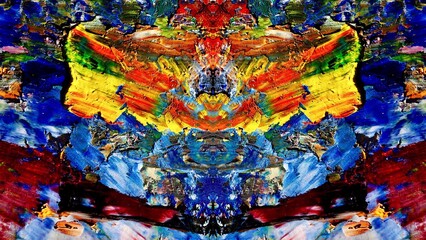 Abstract art background . Hand painting artwork on canvas .