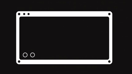 dark widescreen panel surrounded by a clean white border, minimal contemporary layout perfect for tech mockups and ui presentation designs