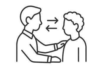 Two people engaging in a conversation focused on emotional support and understanding in a calm setting