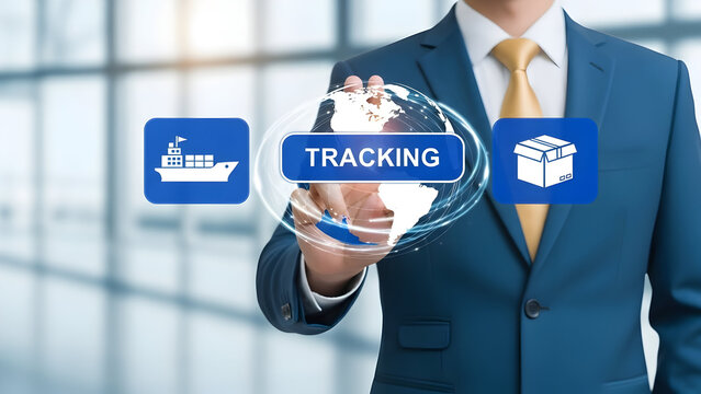 Effortless global shipment tracking with intuitive digital interface for modern logistics and supply chain management solutions streamlining worldwide delivery