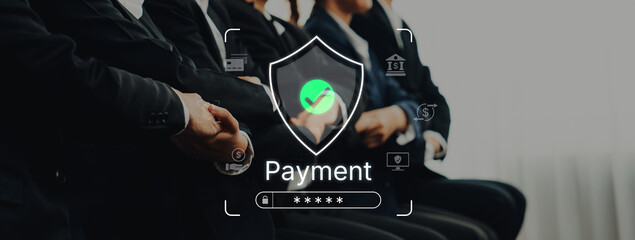 Concept of a secure payment gateway. This system uses encryption and authentication to protect financial transactions, ensuring safe and private online payments for users. Fermion