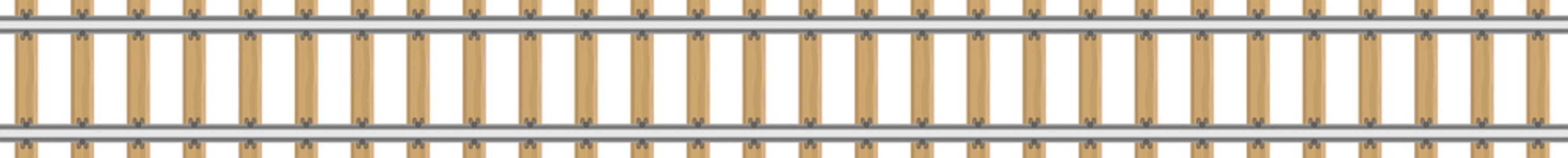 Parallel railway tracks vector graphic simple transportation background high resolution transparent PNG image