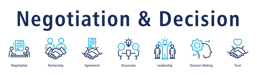 Negotiation & Decision Web Banner Duotone Outline