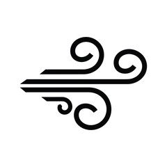 Obraz premium Stylized Wind Blowing Icon