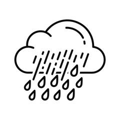 Cloud and Raindrops Weather Icon