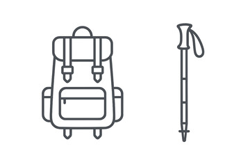 Backpack and pen display essential items for students and travelers preparing for new adventures