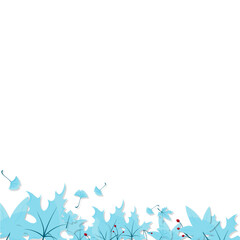 Winter Leaf and Berries Border Decoration