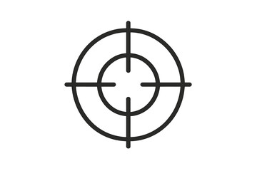 Target symbol design with concentric circles and crosshairs used for various applications and graphics