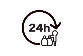 24時間ゴミが捨てられることを表すアイコン