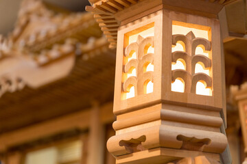 日本の葬儀の神式祭壇の灯籠