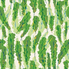 abstract green background with leaves 