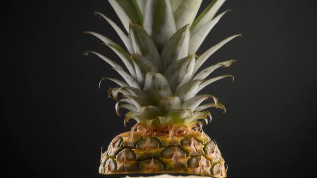 Falling pineapple slice