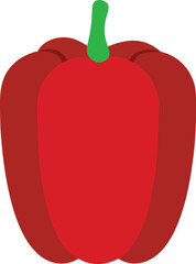 Bright fresh red capsicum realistic food vector illustration