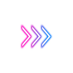 Neon Gradient Arrows Pointing Right
