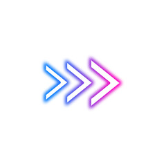 Neon Gradient Arrows Pointing Right