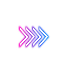 Neon Gradient Arrows Pointing Right