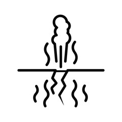 Geothermal Fissure Line Icon