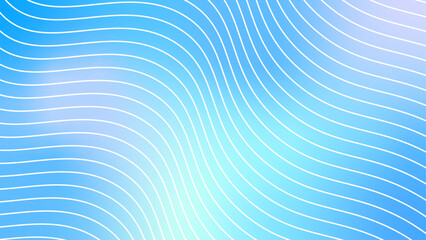 Blue abstract vector background with wavey lines for wab banner, cover, poster, backdrop.	