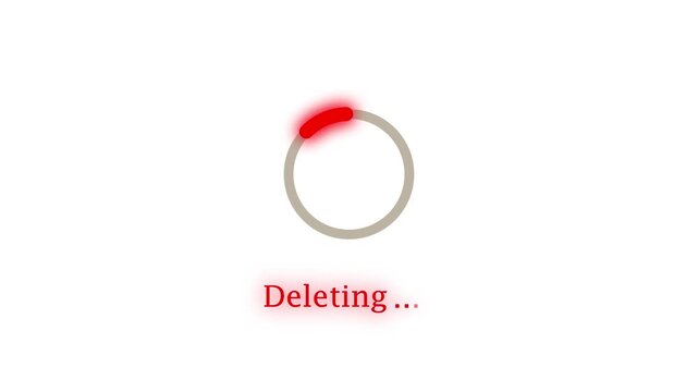 Abstract Deleting Circular Progress Loading Bar Motion Graphic animation from ompleted. Analyzing Circular Progress Bar completed Technological HUD Progress Bar 4k  animation 