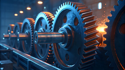 Futuristic Factory Gears