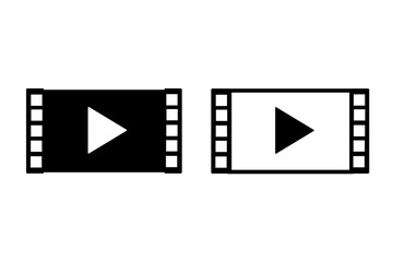 Fototapeta premium icone video sur les plateforme