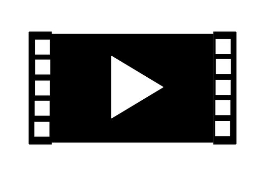 icone vid&eacute;o en lecture - cin&eacute;ma