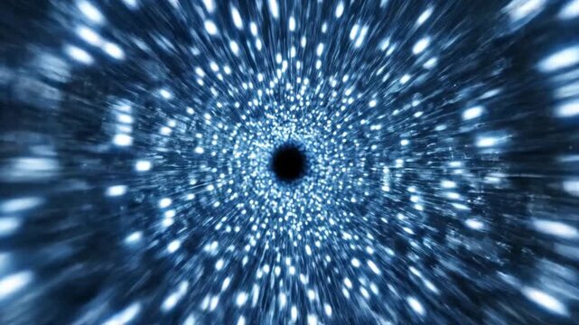 Abstract Motion Inside Fiber Optic Cable Pulsing Fast