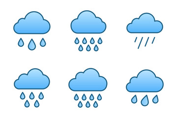 Cloud rain icon illustration