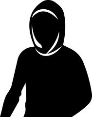 Hoodies Icon represents casual fashion, comfort wear, and modern style in a clean, minimal, and professional design. This black symbol captures the essence of winter clothing, and trendy urban wear.