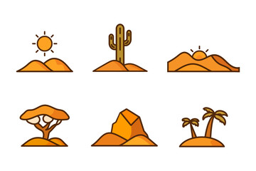 Desert icon illustration