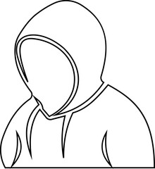 Hoodies Icon represents casual fashion, comfort wear, and modern style in a clean, minimal, and professional design. This black symbol captures the essence of winter clothing, and trendy urban wear.