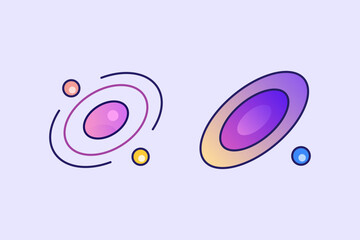 Galaxy Icon Set illustration
