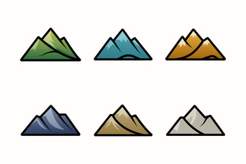 Mountain Icon Set illustration
