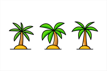 Palm tree icon illustration