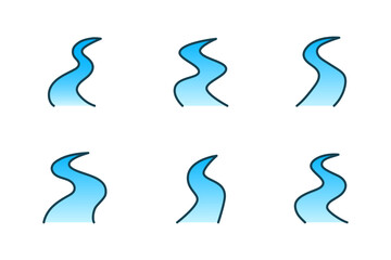 River icon illustration set