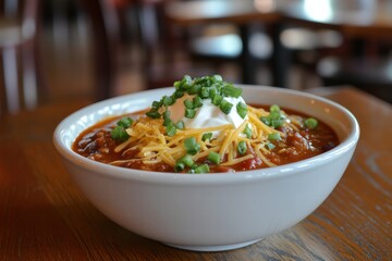Freshly cooked pasta served in white bowl on table