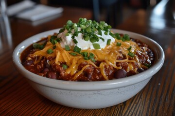 Fresh pasta bowl served in warm restaurant environment