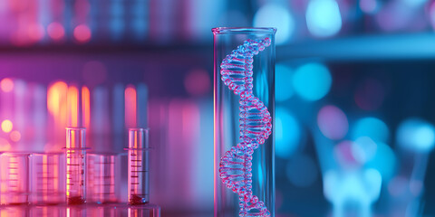 Double helix DNA molecules in test tube