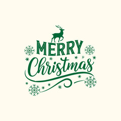 Snowflake Christmas Typography