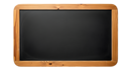 Empty chalkboard with wooden frame for your custom message presentation